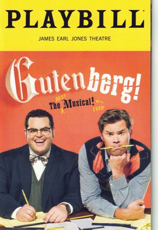 My Playbill for Gutenberg!