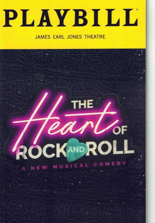 My Playbill for The Heart of Rock and Roll